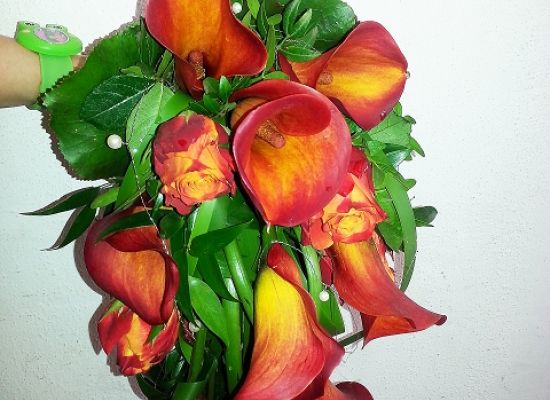 Brautstrau Calla Orange